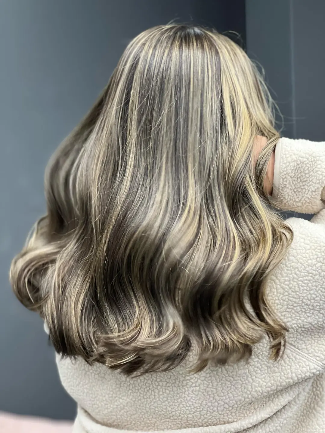Authentic ash-blonde balayage and luxury hair styling created at Akestatica